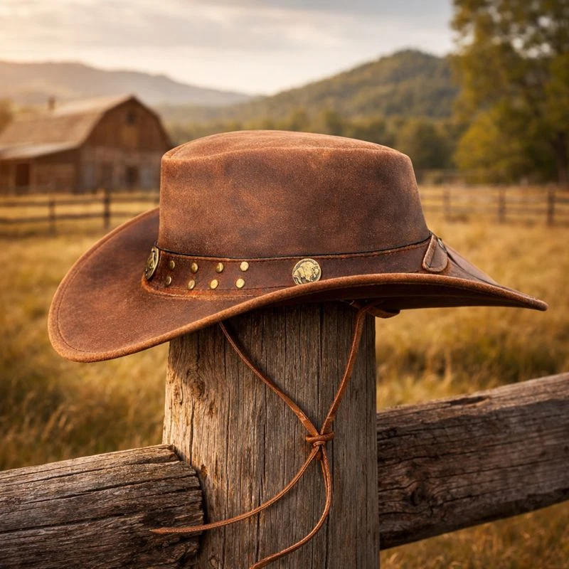 Australian Western Cowboy Real Leather Cowboy Hat Men Tan Outdoor Sun Hat Unisex
Opens in a new wind