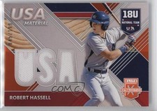 2020 Elite Extra Edition USA Baseball Material Orange Robert Hassell III ni4