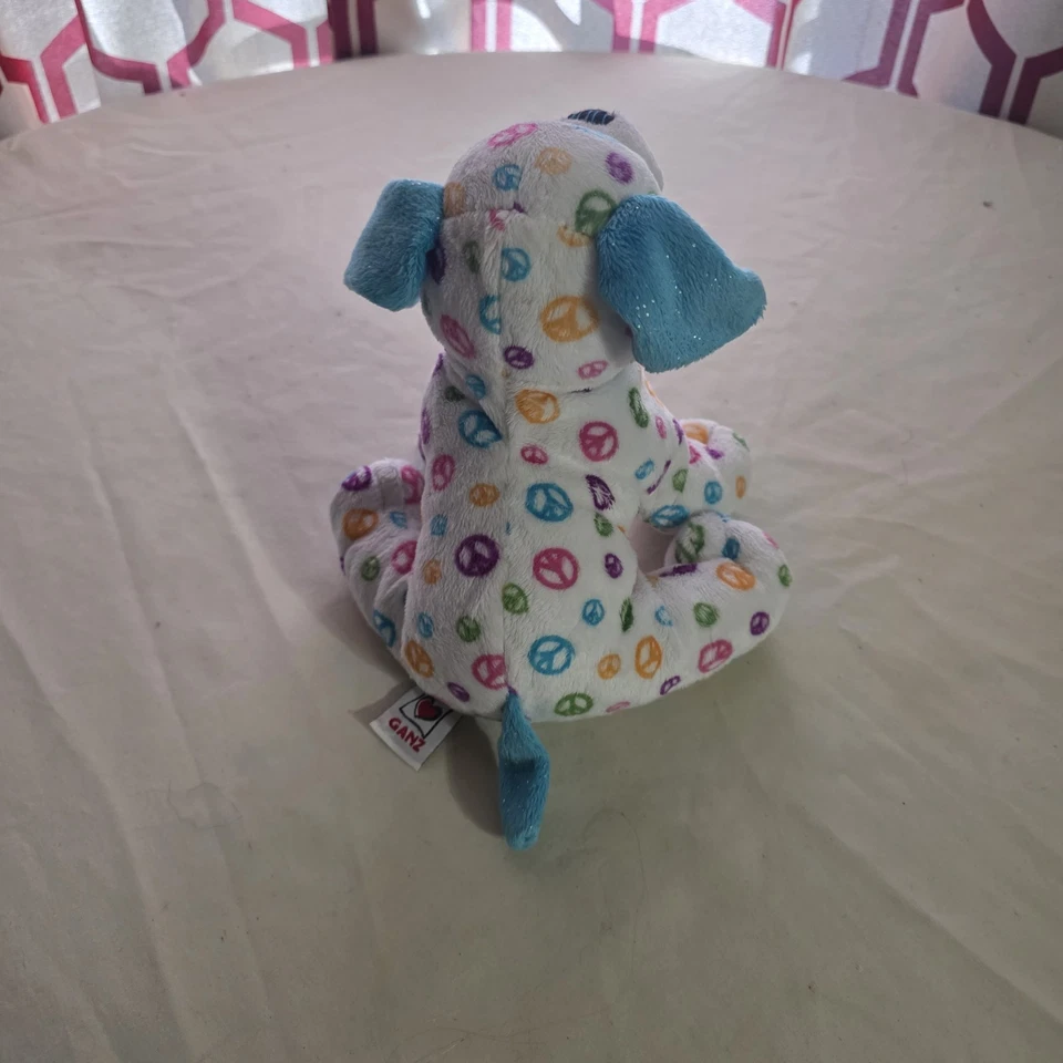 Webkinz Peace Puppy Dog Plush Blue Ears By Gans No Code Virtual Pet Line HM440 - Image 2 of 4