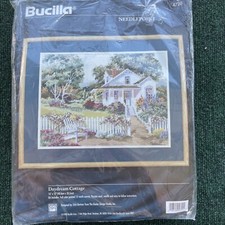 Bucilla Daydream Cottage Needlepoint Kit 4720 16x12 Garden Flowers VTG NEW