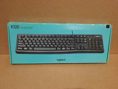 Logitech K120 (920-002478) Wired Keyboard, New Open Box. 