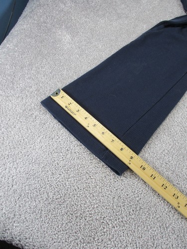 Adidas Pants Girls Small Navy Blue Ribbed Flare * - Picture 5 of 12