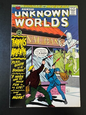 Unknown Worlds #54 - Cover art by Kurt Schaffenberger (1967, ACG) VF+