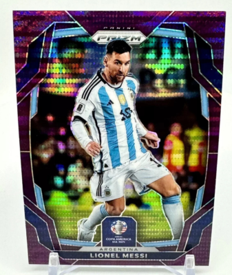 2024 PRIZM COPA AMERICA LIONEL MESSI SERIAL #D 37/49 PURPLE PULSAR
