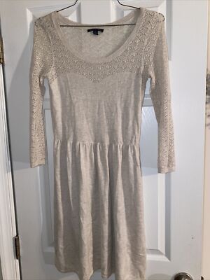 American Eagle Boho Floral Babydoll Country Cream Meduim Long Sleeve | eBay