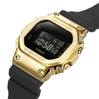 CASIO G-SHOCK GM-5600G-9JF Metal Covered Bezel Watch Black Gold