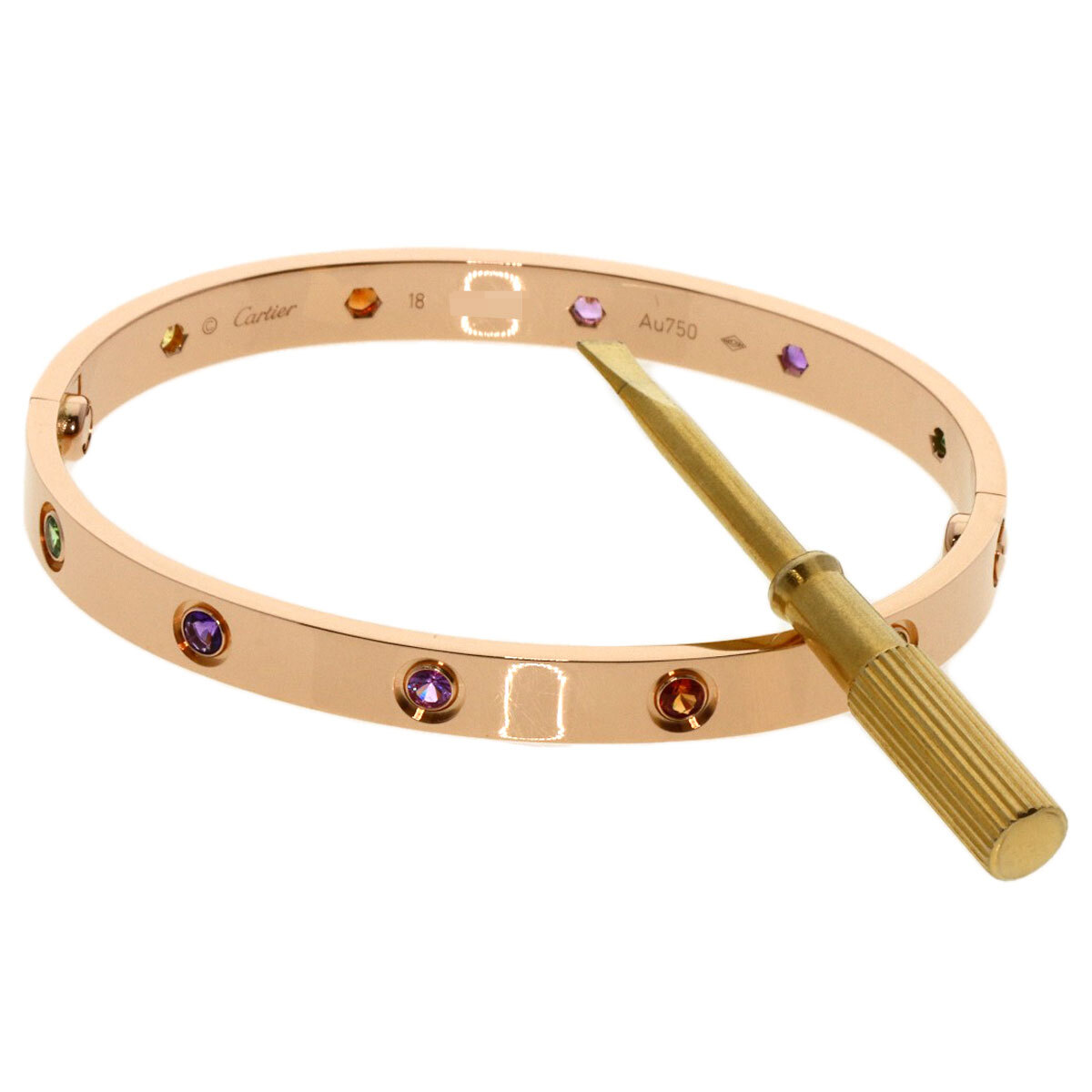 CARTIER Bracelet LOVE Bracelets Multicolor Stone with Driver