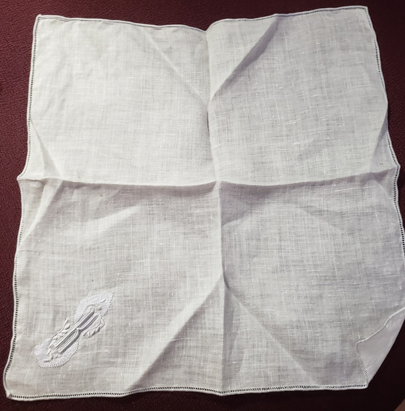 Embroidered Monogram Initial 4 Handkerchiefs Hank… - image 6