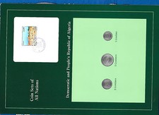 Coin Sets of All Nations Algeria UNC 1, 2 Centimes 1964 5 Centimes 1977