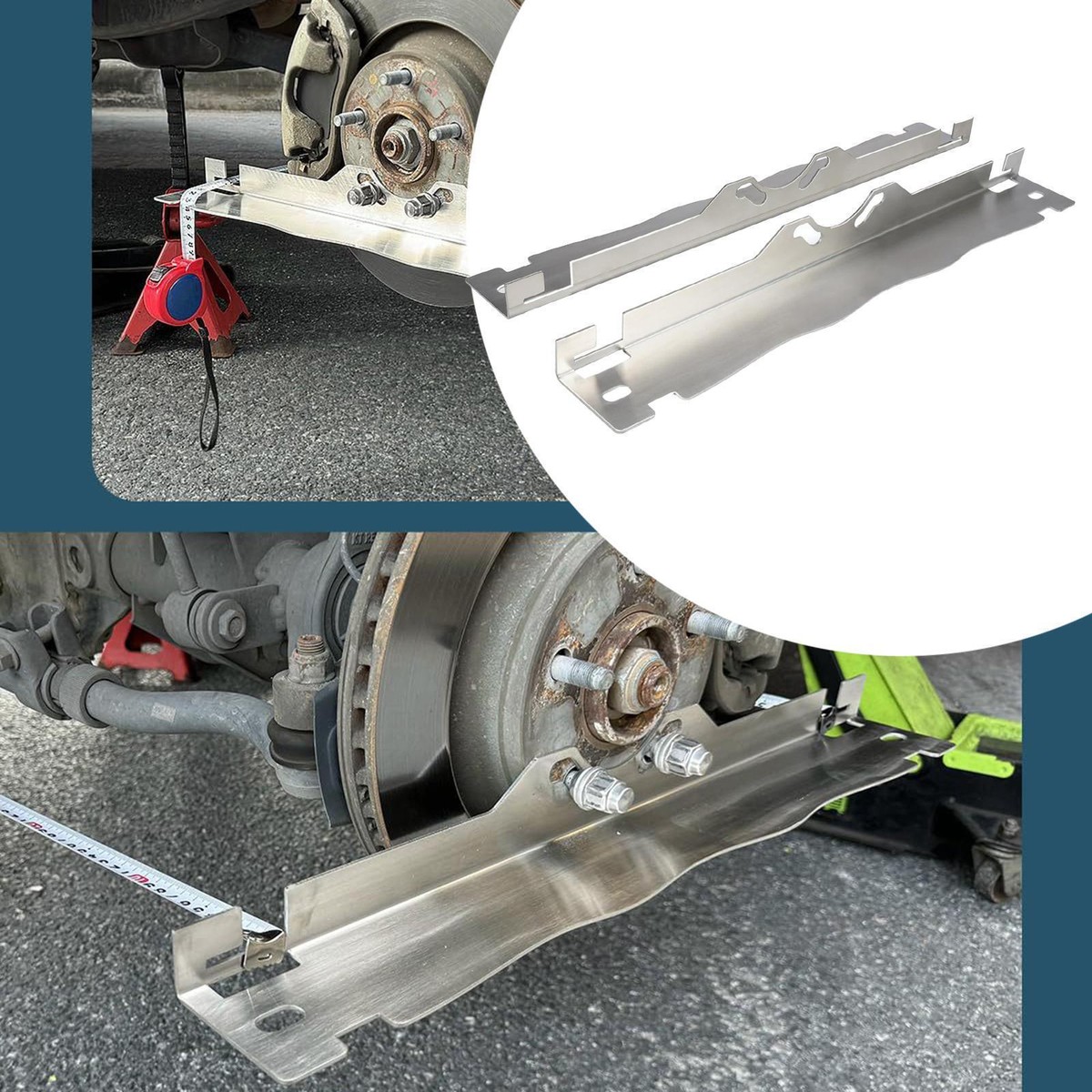Diy Toe Wheel Kit - Toe Alignment Plates With Tape Measure & Gloves For ...