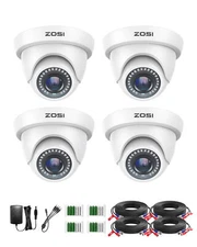 ZOSI 4PK 1080P 2MP TVI Outdoor Indoor 24 IR Leds Day Night CCTV Security Camera