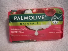 PALMOLIVE NATURALS RENOVACION NUTRITIVA CEREZA Y COCO CHERRY & COCONUT SOAP BAR