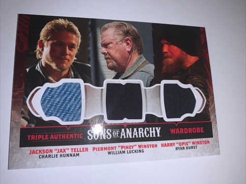 Sons Of Anarchy Trading Cards Authentic Triple Wardrobe Card Of “Jax”Piney&Opie. - Picture 3 of 12