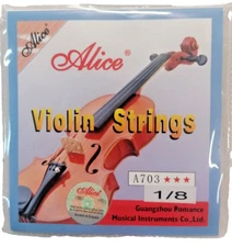 Set of 4 Violin Strings 1/8 Scale Steel Ready Delivery Alice Violin Strings Wetsuit