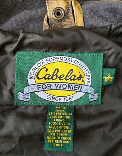 Cabelas for Women Advantage Wetlands Camo Jacket Full Zip Hooded Hunting Coat S - Picture 3 of 24