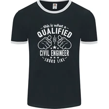 A Qualified Civil Engineer Looks Like Mens Ringer T-Shirt FotL