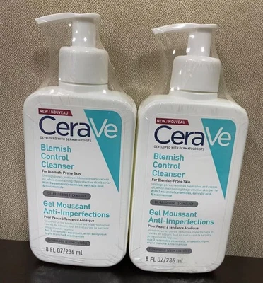 2x Cerave Blemish Control Face Cleanser Salicylic Acid -236ml