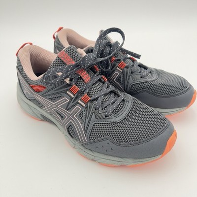 ASICS Gel Venture 8 Womens Trail Running Shoes Gray Coral Size 8.5