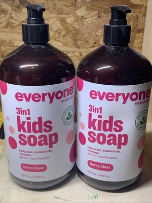2 Pk 3-in-1 Kids Soap, Body Wash, Bubble Bath & Shampoo, Berry Blast, 32 Fl Oz