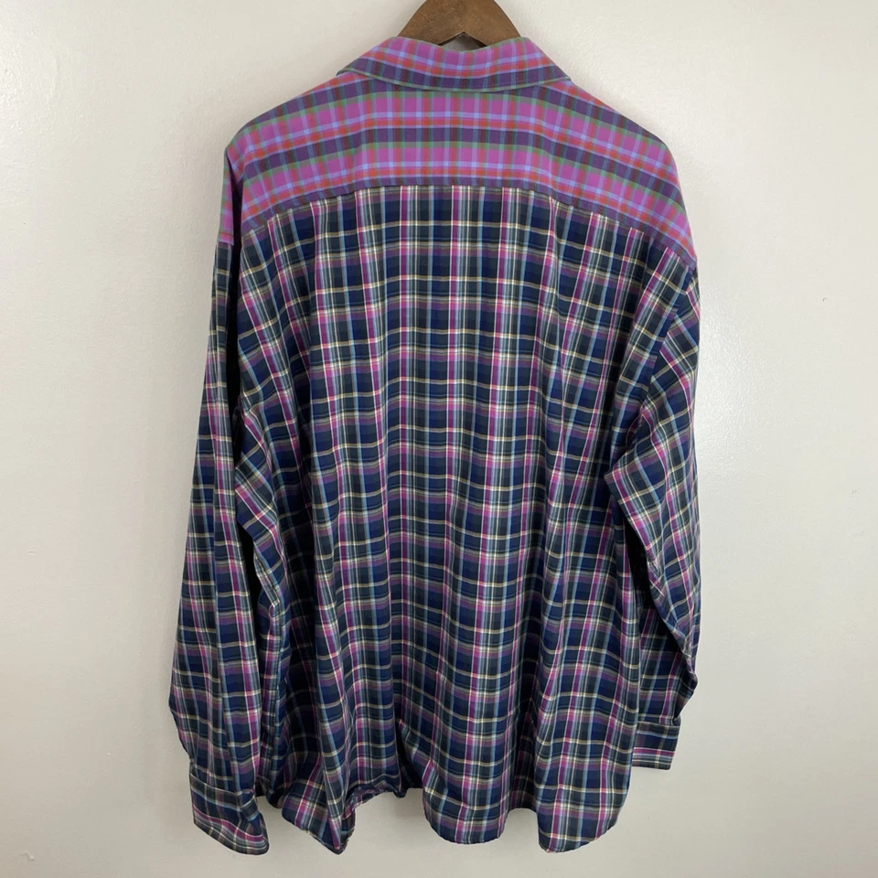 International Report Shirt Mens 4XL Multicolor Plaid Long Sleeve Button Casual - Image 2 of 4