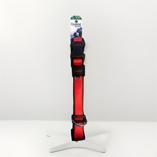 Coastal Inspire Adjustable Large 18-26   Nylon Red Standard Dog Collar Unisex