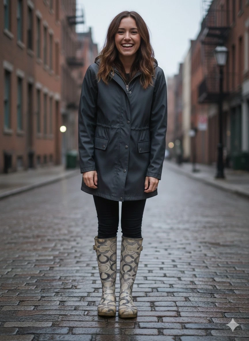 Coach Rain Boot Low (1-1.9 in) Heel Height Boots for Women for