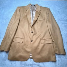 JOS A. BANK Men's 43r Camel Tan 100 CASHMERE 2 Button Sport Coat Jacket Blazer