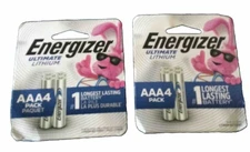 Energizer Ultimate Lithium AAA Batteries Lot Of 2 8count BB 2050!