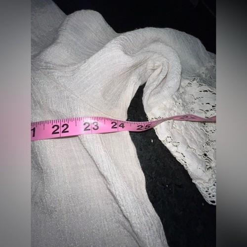 UEC FREE PEOPLE TOP CONTADINO BIANCO CREMA AVORIO TAGLIA XS - Foto 9 di 11