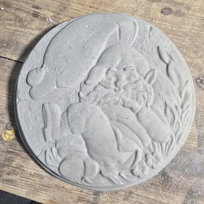 Hand Made Cement Gnome Under Shroom Stepping Stone