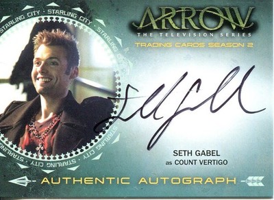 Arrow Staffel 2 Autogrammkarte SG Seth Gabel als Graf Vertigo