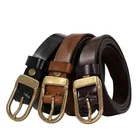 2.3CM Slim Vintage Korean Leather Belt Womens Full Grain Fashion Jeans