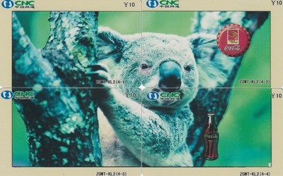 Coca Cola/Getränk/Werbung/Vintage/Limonade  - 4 TKs China CNC gebr. 558