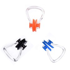 Royee 3 Pcs Swimming Nose Clips Waterproof Soft Black, Blue, Orange