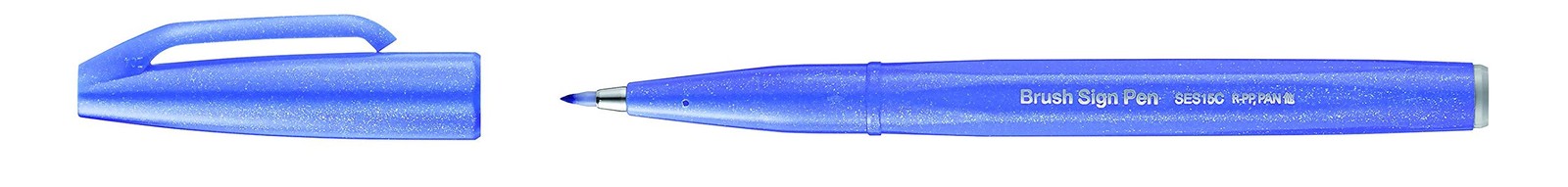 Pentel Brush Sign Pen Blue/Violet 1 count (Pack of 1) Blue Violet