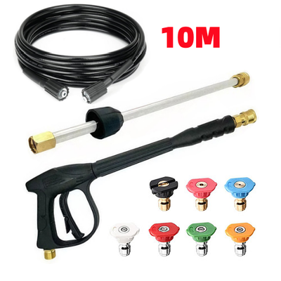 #ad #ad High Pressure Car Power Washer Gun Spray Wand Lance Nozzle and Hose Kit 5800PSI $25.99