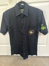 Vtg 2004 Sex Pistols Dragonfly Mens Button Up Shirt Sz M Dual Sided Graphics