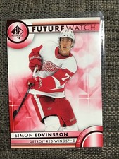 2023-24 UD SP Authentic Limited Red Future Watch Simon Edvinsson