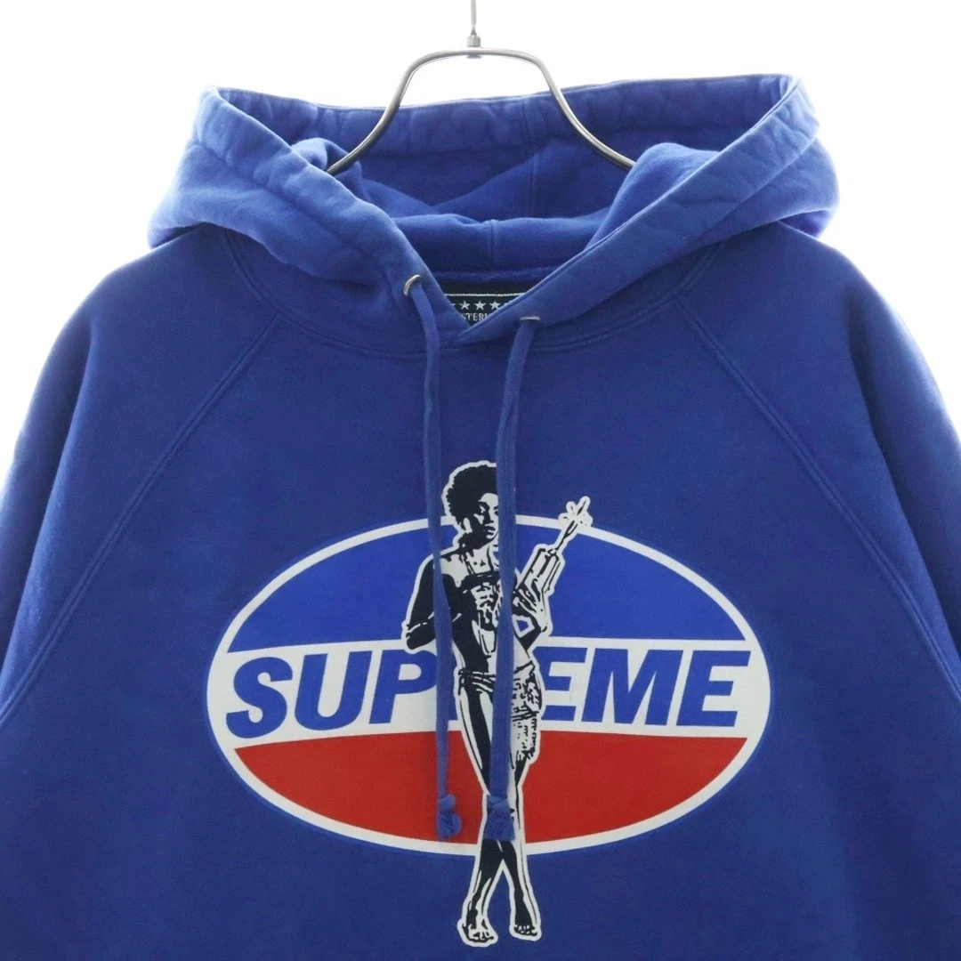 Felpa con cappuccio SUPREME 17aw X Hysteric Glamour pullover blu usata 6366
