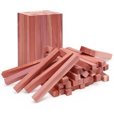 Homode Cedar Blocks for Clothes Storage, 50Pcs Cedar Sticks, Aromatic Red Ced...
