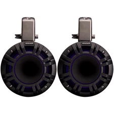 2x Kicker KMTCXL65 6.5" 300 Watts Peak Power Black LED Tower System Speakers