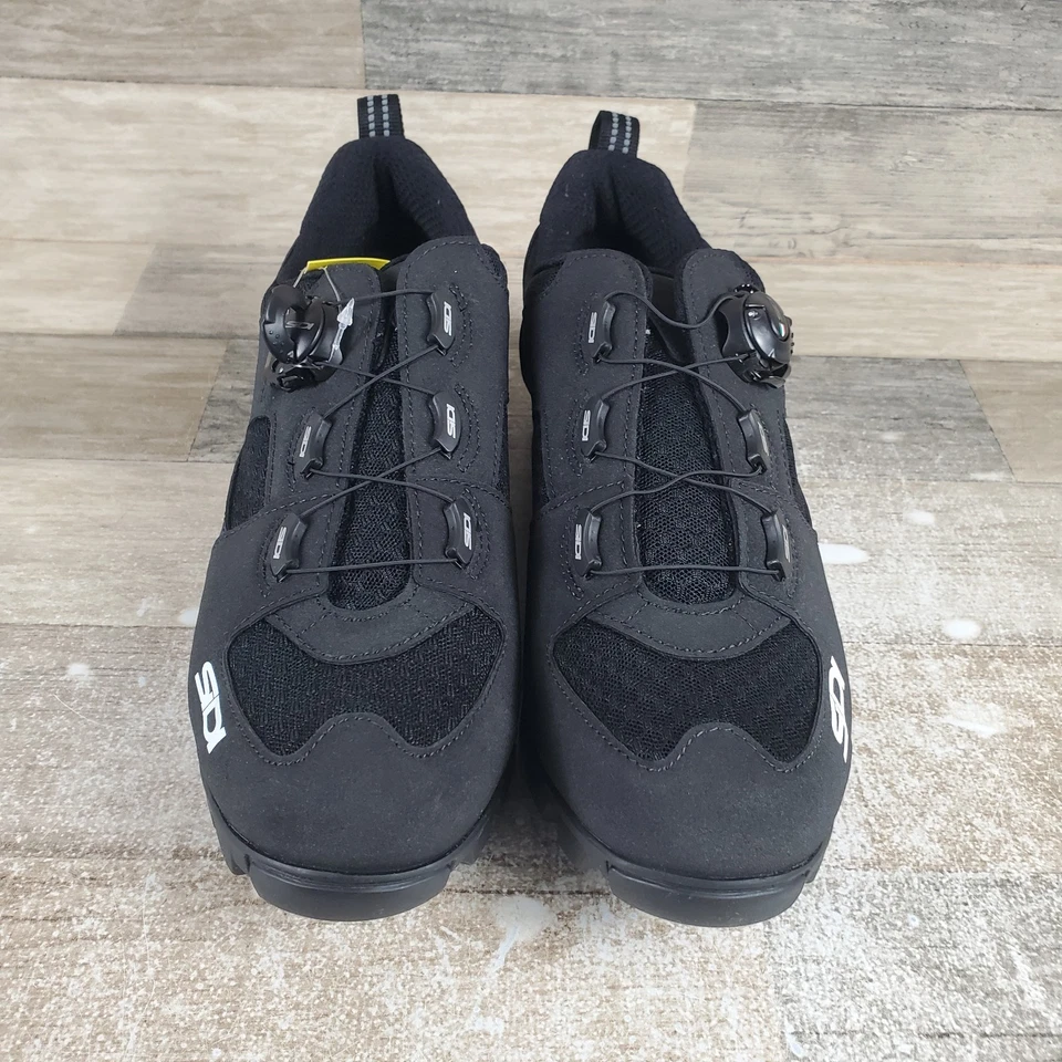 Tênis de ciclismo masculino Sidi Turbo MTB tamanho 8.8 UE 43 preto 4 parafusos montanha - Imagem 2 de 4