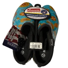 Sloggers Women's Size 7 Birds Turquoise Waterproof  Garden Shoes New