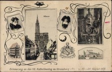 Ak Strasbourg Straßburg Elsass Bas Rhin, 52. Katholikentag 1905,... - 3777608
