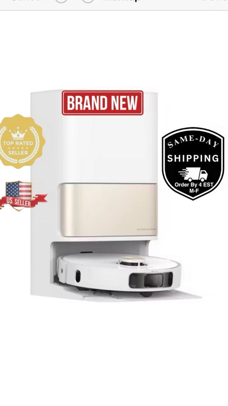 Dreame L10s Pro Ultra HEAT Robot Vacuum And Mop Combo 18"Cleaning Path White