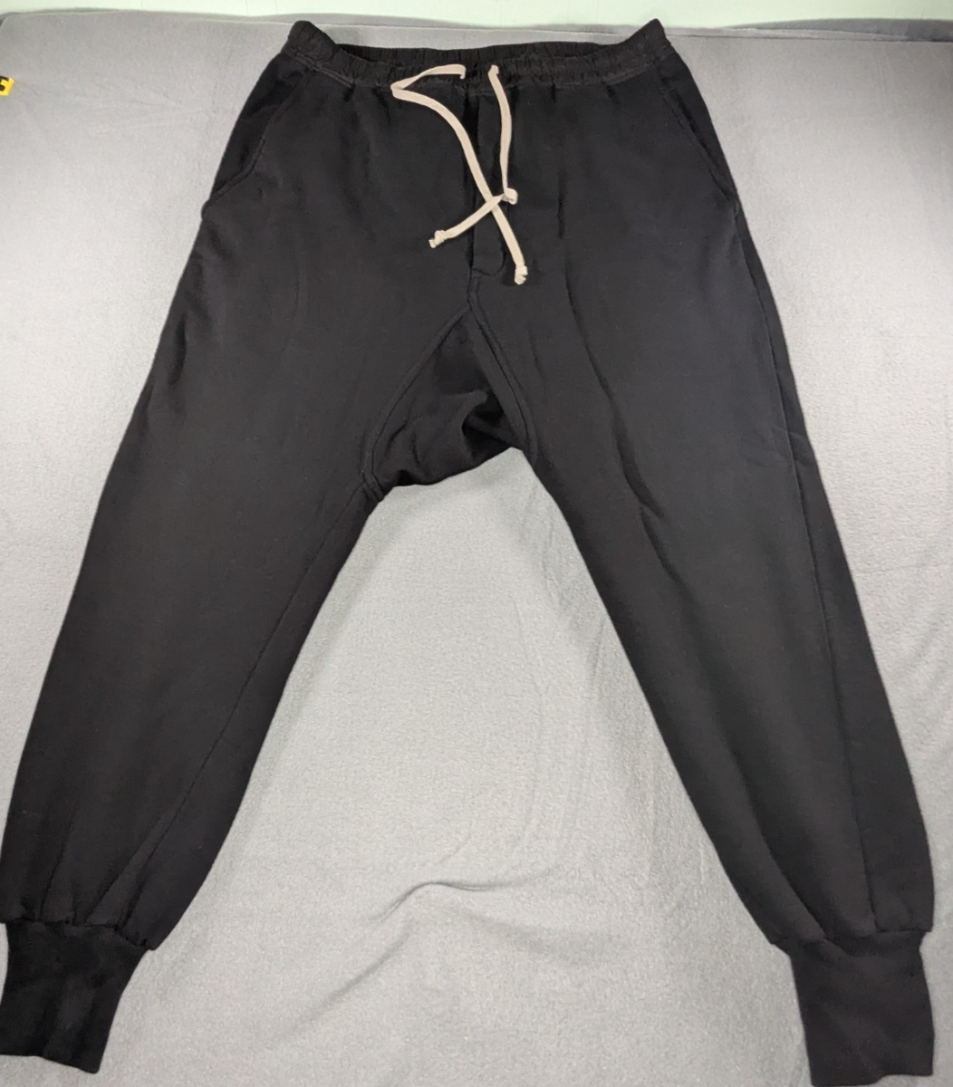 Rick Owens DRKSHDW Prisoner Drawstring Pants XL Black Made In