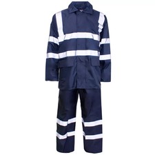 Image of Hi Viz Rainsuit 2 Piece Set High Visibility Waterproof Tracksuit Hi Viz Workwear