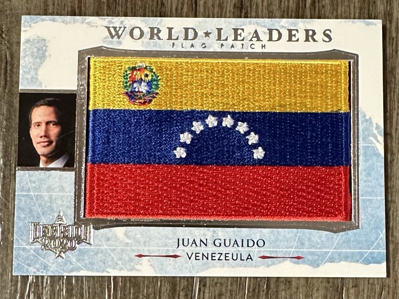 DECISION 2020 WORLD LEADERS FLAG PATCH WL43  JUAN GUAIDO  VENEZEULA