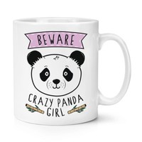 Beware VerrüCkte Panda MäDchen 284Ml Becher Tasse - Lustig Tiere