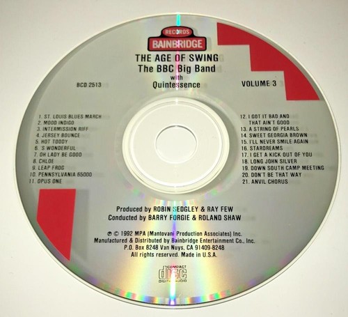 Age of Swing 3 BBC Big Band CD 1992 Free UK P&P Top-quality Fast Dispatch - Picture 3 of 9